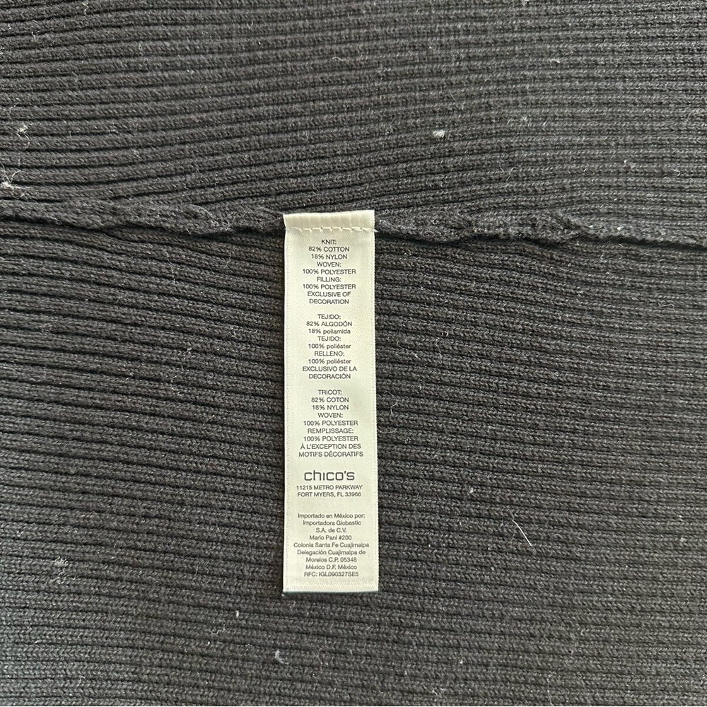 Chico’s Collection Black Quilted Faux Leather Vest Size 2 Sleek & Chic - Picture 9 of 12